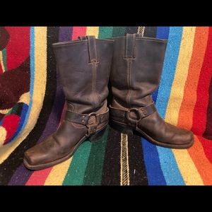 Frye Harness Engineer Moto Boot Brown Women’s 8.5
